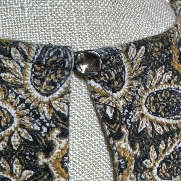 J Jill Shift Dress Sleeveless Black Gold Brown Cotton Blend Women’s size Small - Picture 9 of 9